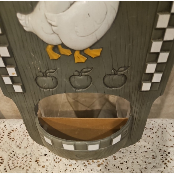 Vintage 1988 Burwood Products “Bless This House” Ducks Geese Wall Pocket - Picture 2 of 4